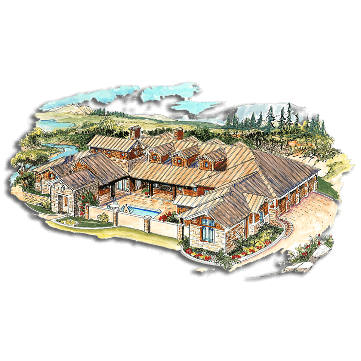 Floor Plan #1450 Rendering