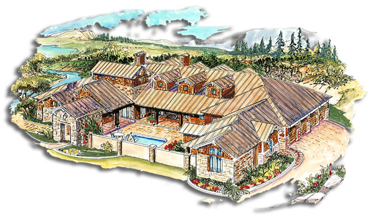 Floor Plan #1450 Rendering