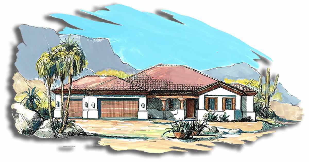 Floor Plan #1123A Rendering