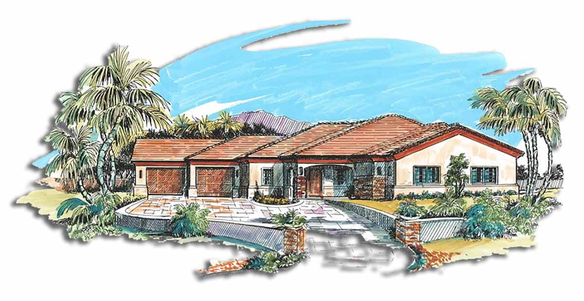 Floor Plan #1129 Rendering