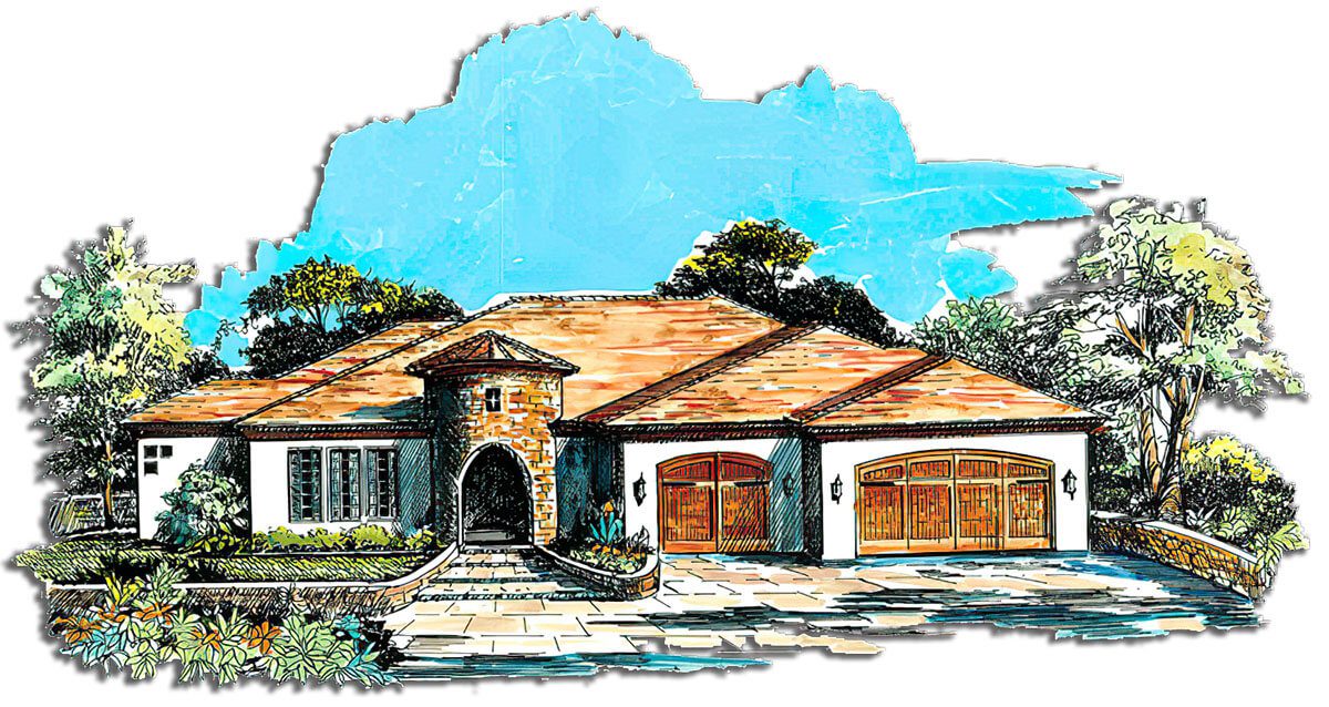 Floor Plan #1215B Rendering