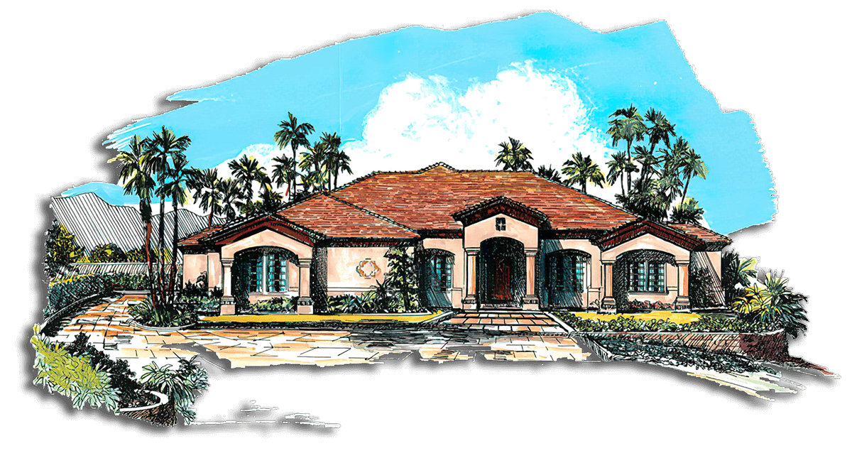 Floor Plan #1221D Rendering