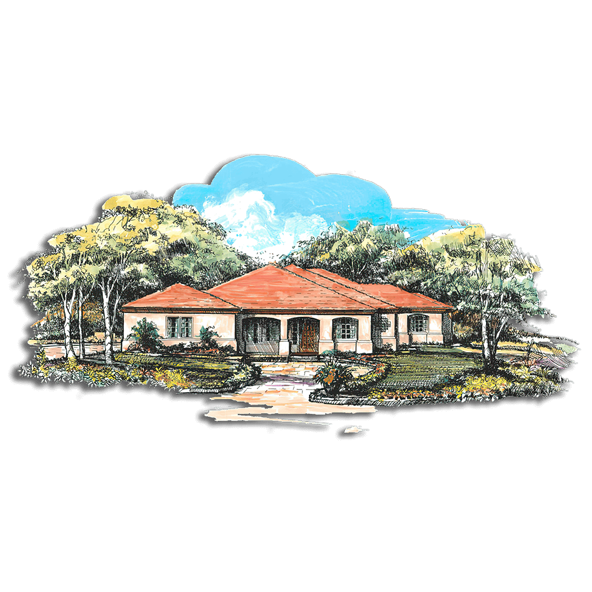 Floor Plan #1225A Rendering