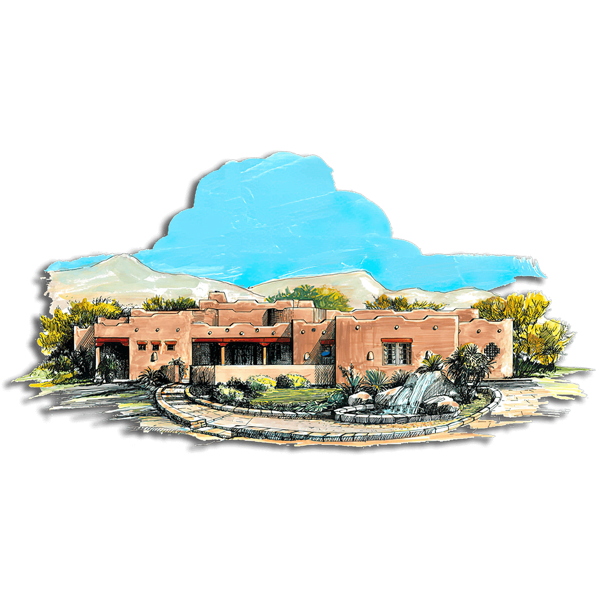 Floor Plan #1227C Rendering