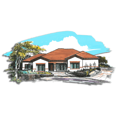 Floor Plan #1242A Rendering