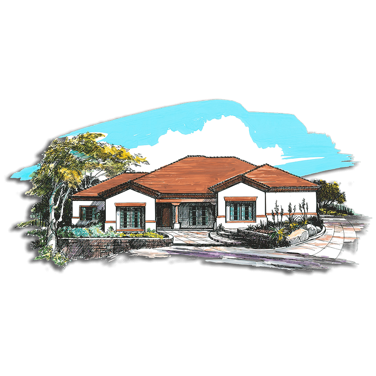 Floor Plan #1242A Rendering