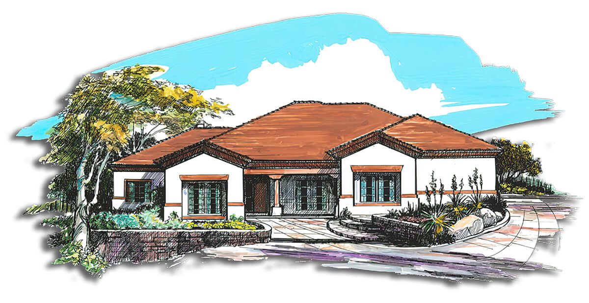 Floor Plan #1242A Rendering