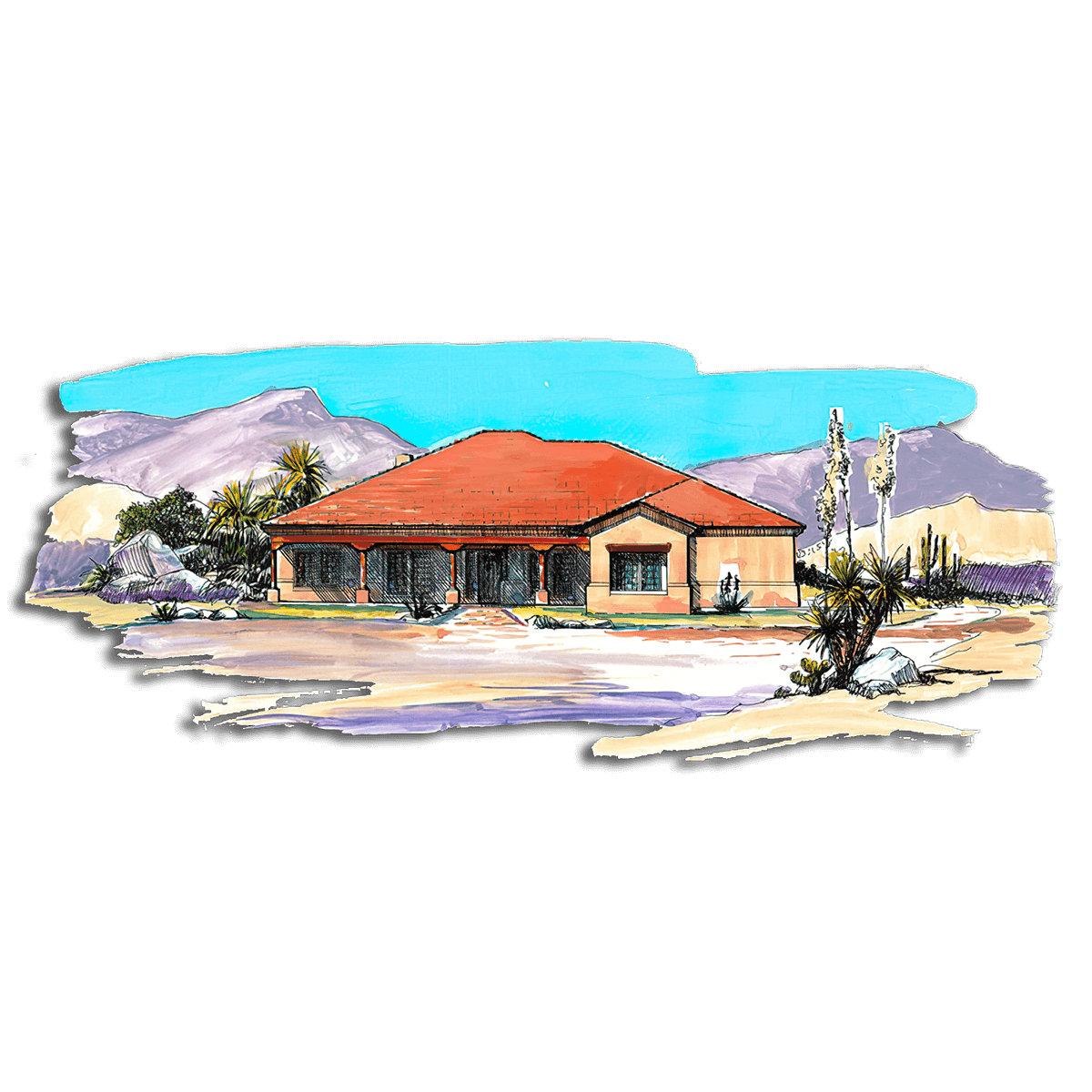 Floor Plan #1242B Rendering