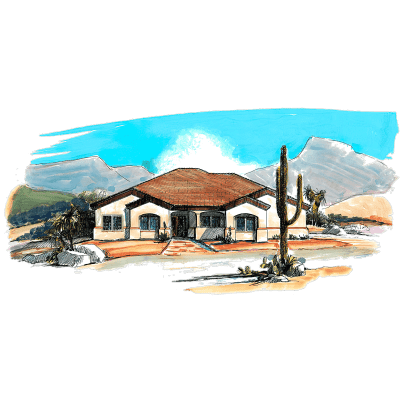 Floor Plan #1242C Rendering