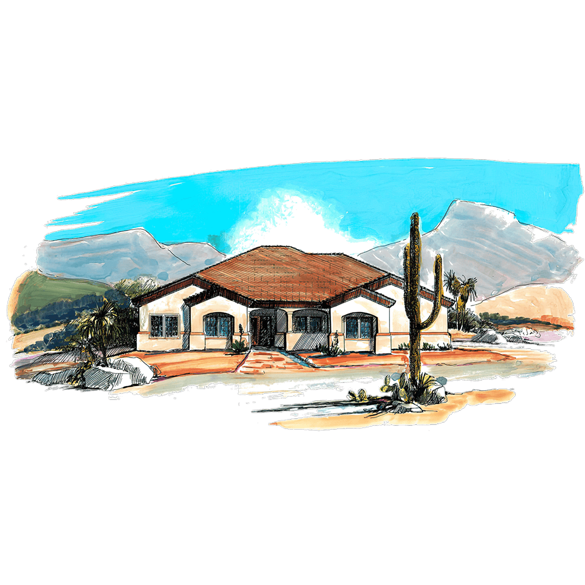 Floor Plan #1242C Rendering