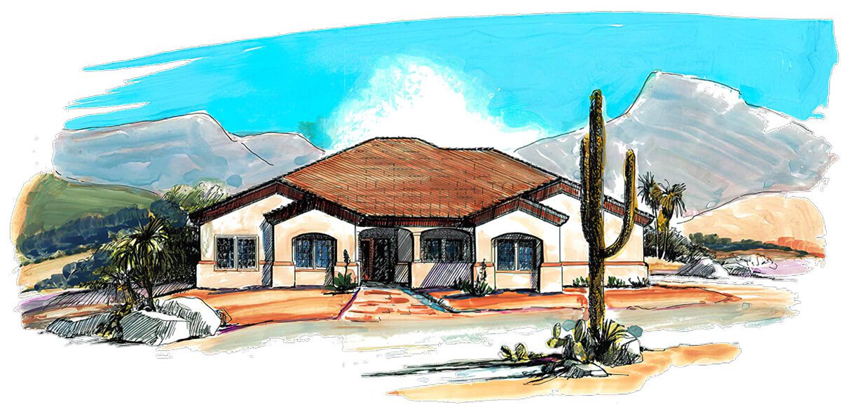 Floor Plan #1242C Rendering