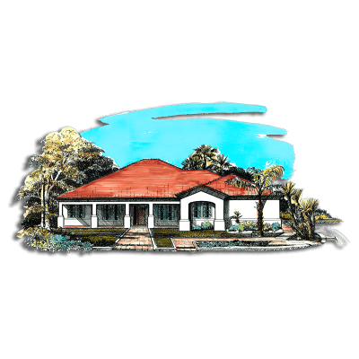 Floor Plan #1242D Rendering