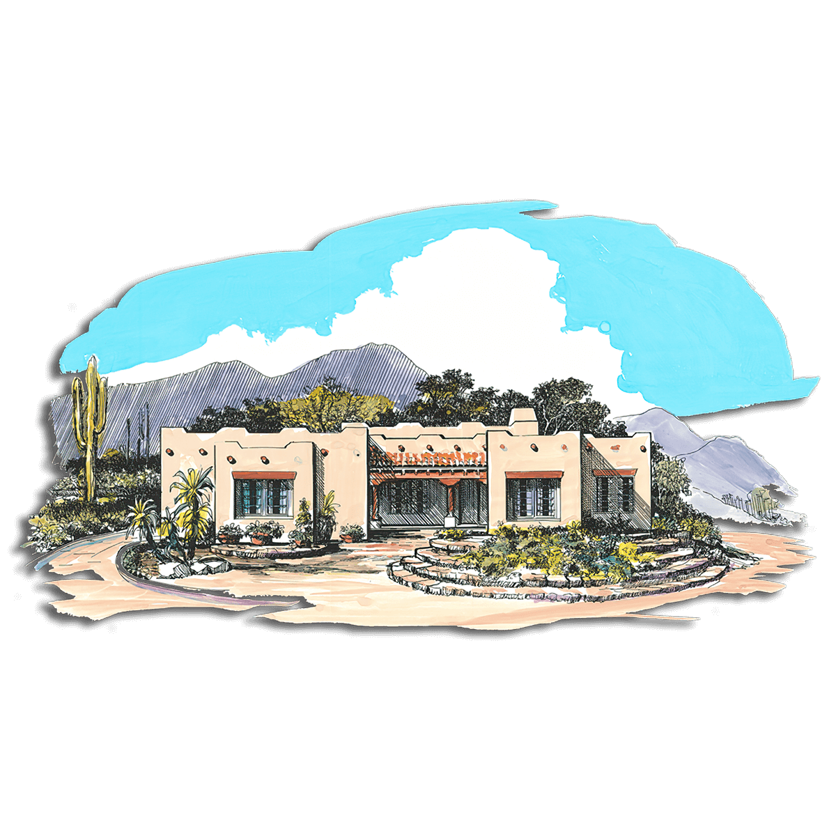 Floor Plan #1242F Rendering
