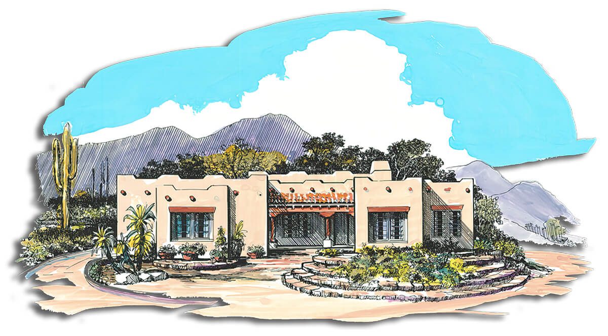 Floor Plan #1242F Rendering