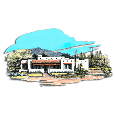 Floor Plan #1242G Rendering