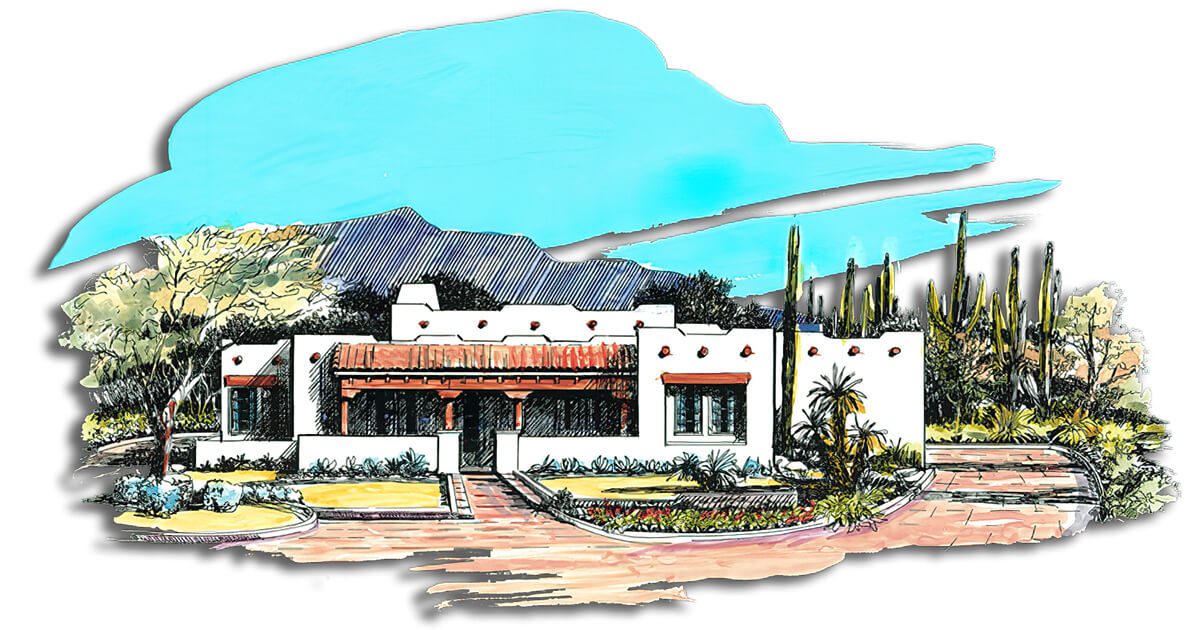 Floor Plan #1242G Rendering