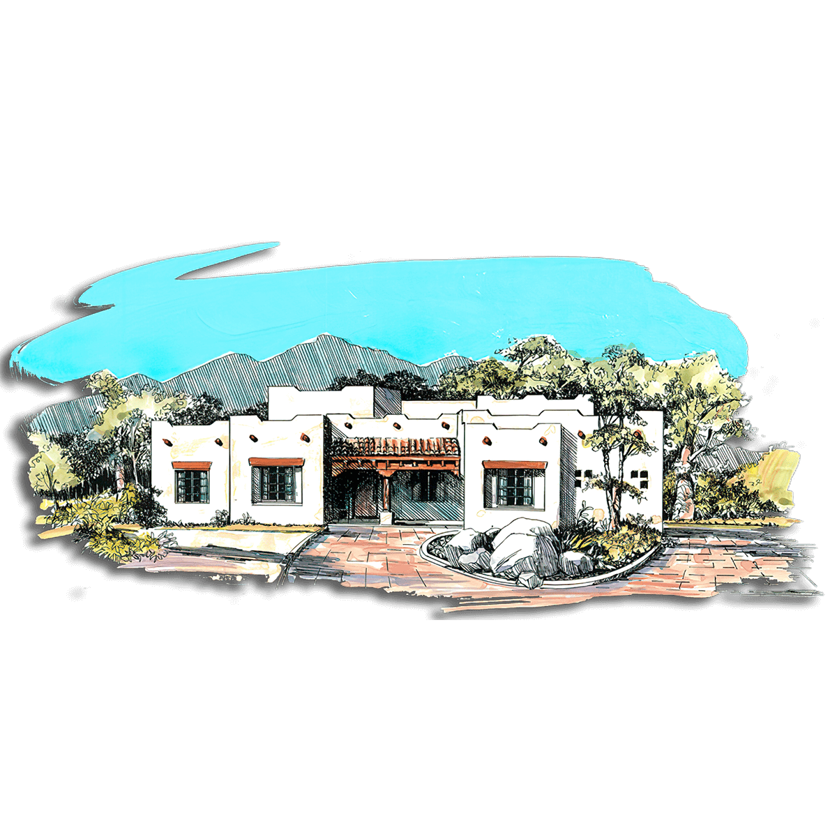 Floor Plan #1242H Rendering
