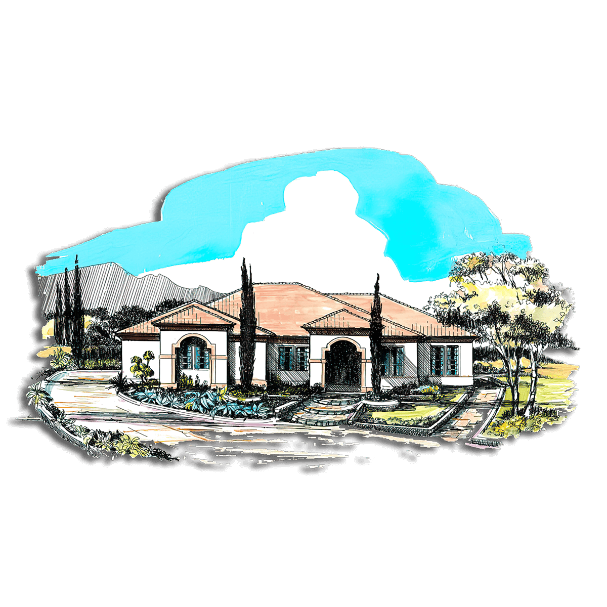 Floor Plan #1242I Rendering