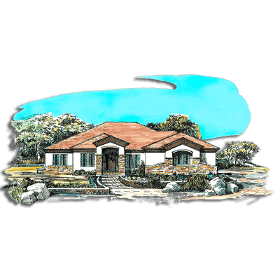 Floor Plan #1242L Rendering