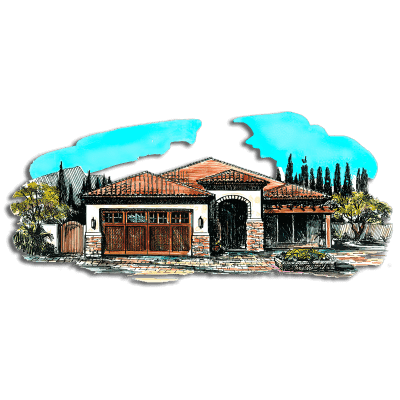Floor Plan #1252B Rendering