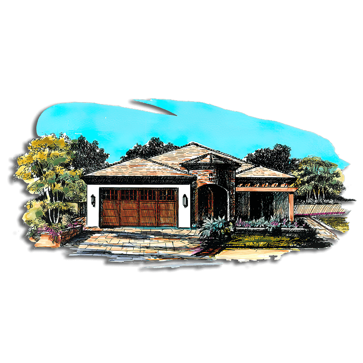Floor Plan #1252C Rendering