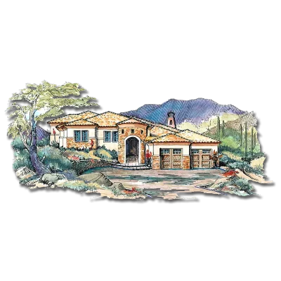 Southwest Home Designs Rendering Plan #1263