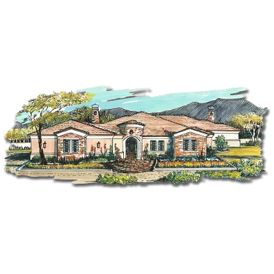 Southwest Home Designs Rendering Plan #1265