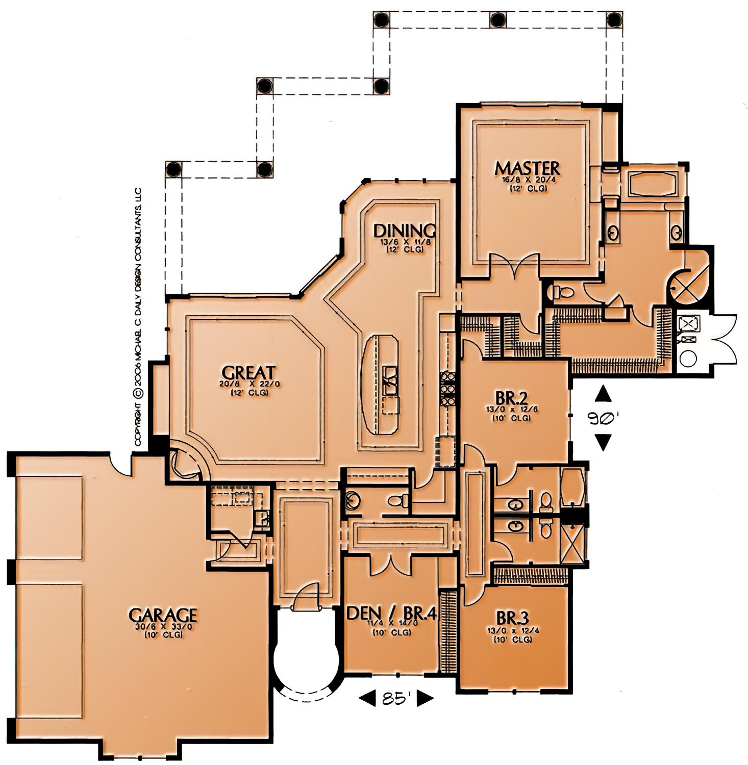 Southwest Home Designs Plan #1265