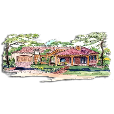 Southwest Home Designs Rendering Plan #1267