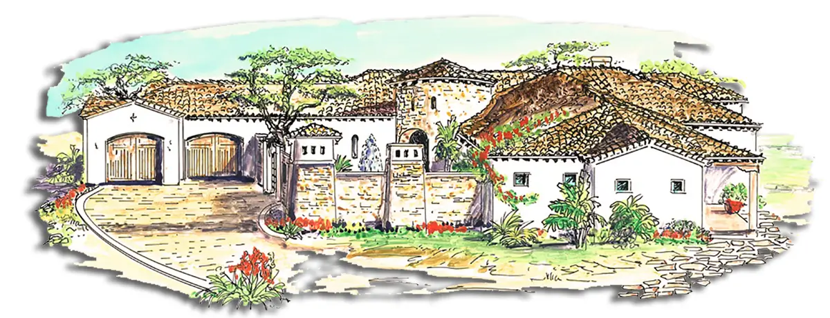 Southwest Home Designs Rendering Plan #1268
