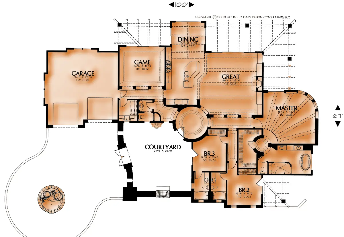 Southwest Home Designs Plan #1268