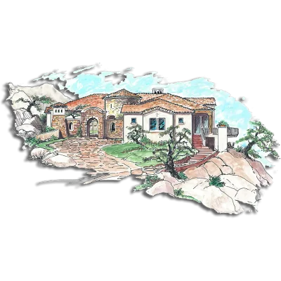 Southwest Home Designs Rendering Plan #1268