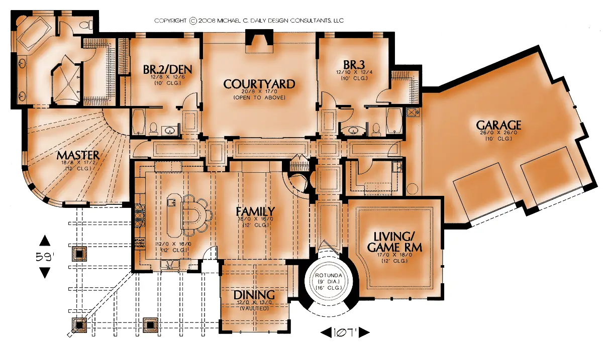 Southwest Home Designs Plan #1269