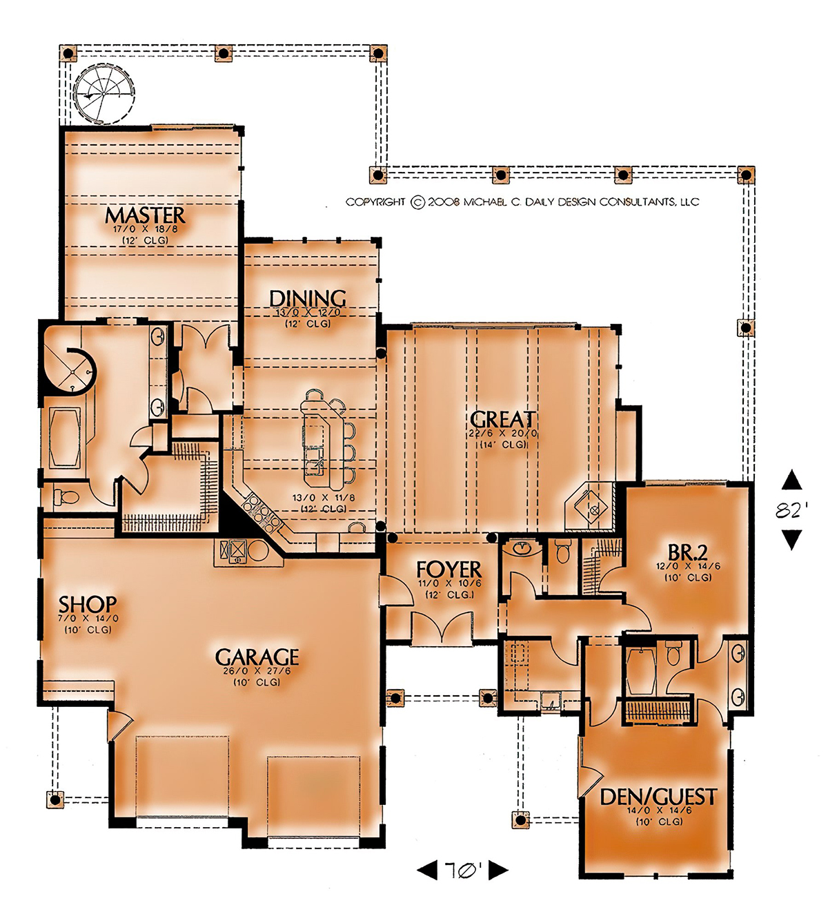 Southwest Home Designs Plan #1270