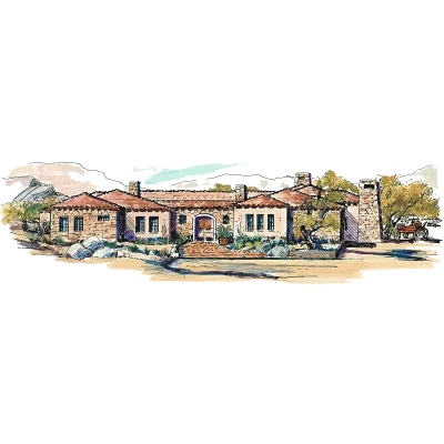 Southwest Home Designs Rendering Plan #1300