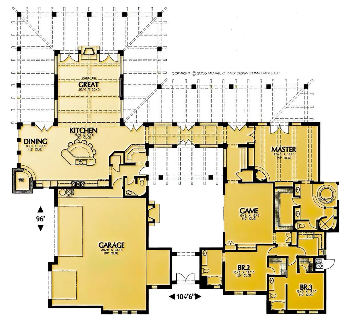 Southwest Home Designs Plan #1300A