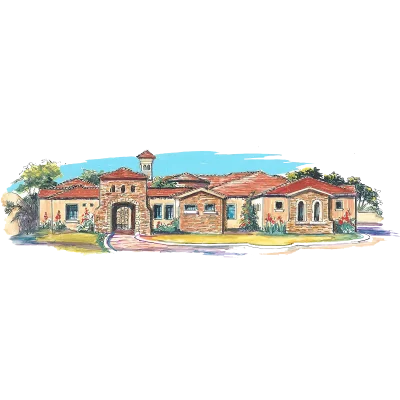 Southwest Home Designs Rendering Plan #1301A