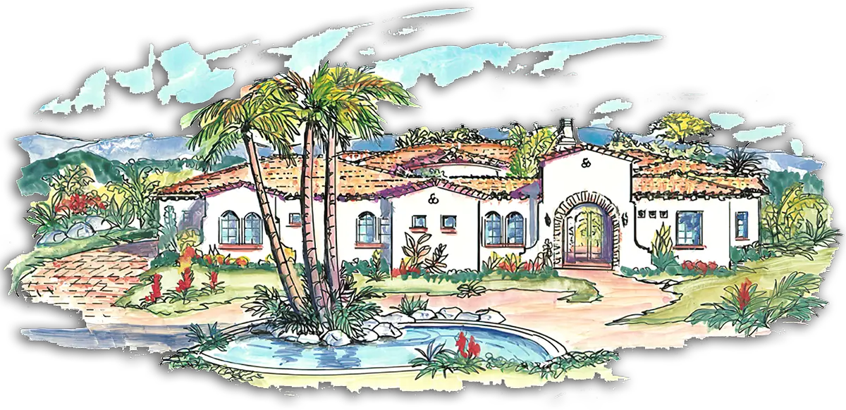 Southwest Home Designs Rendering Plan #1301B