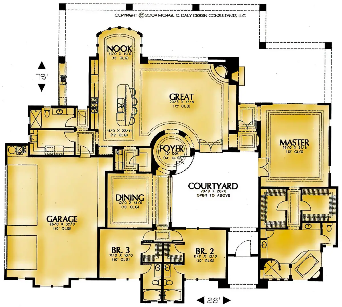Southwest Home Designs Plan #1301B