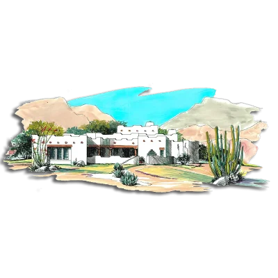 Southwest Home Designs Rendering Plan #1302