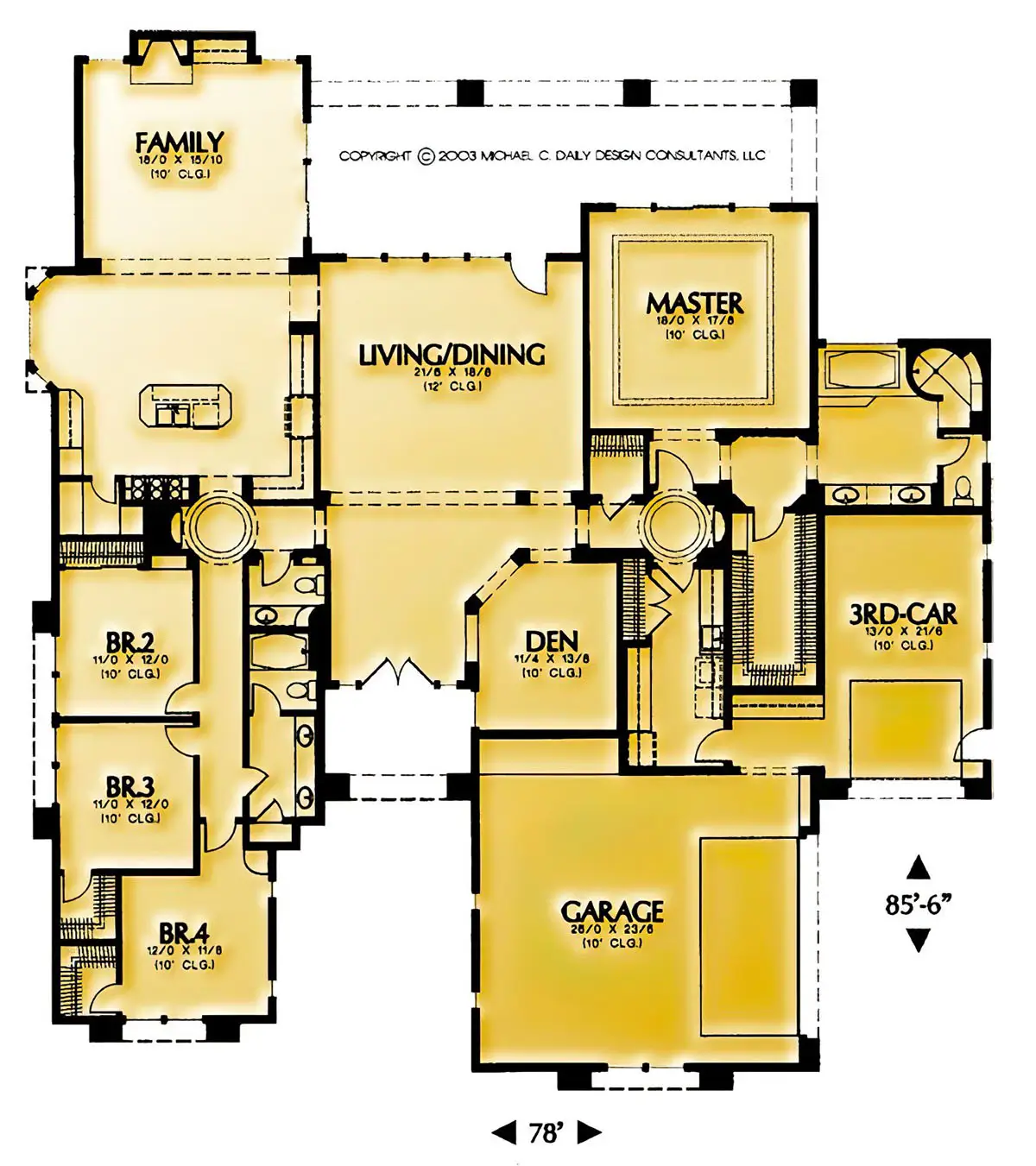 Southwest Home Designs Plan #1305A