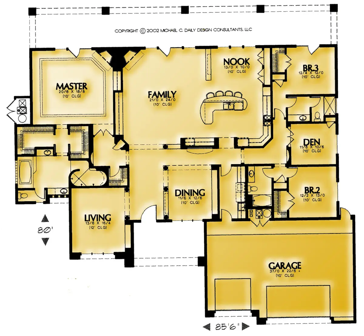 Southwest Home Designs Plan #1306A