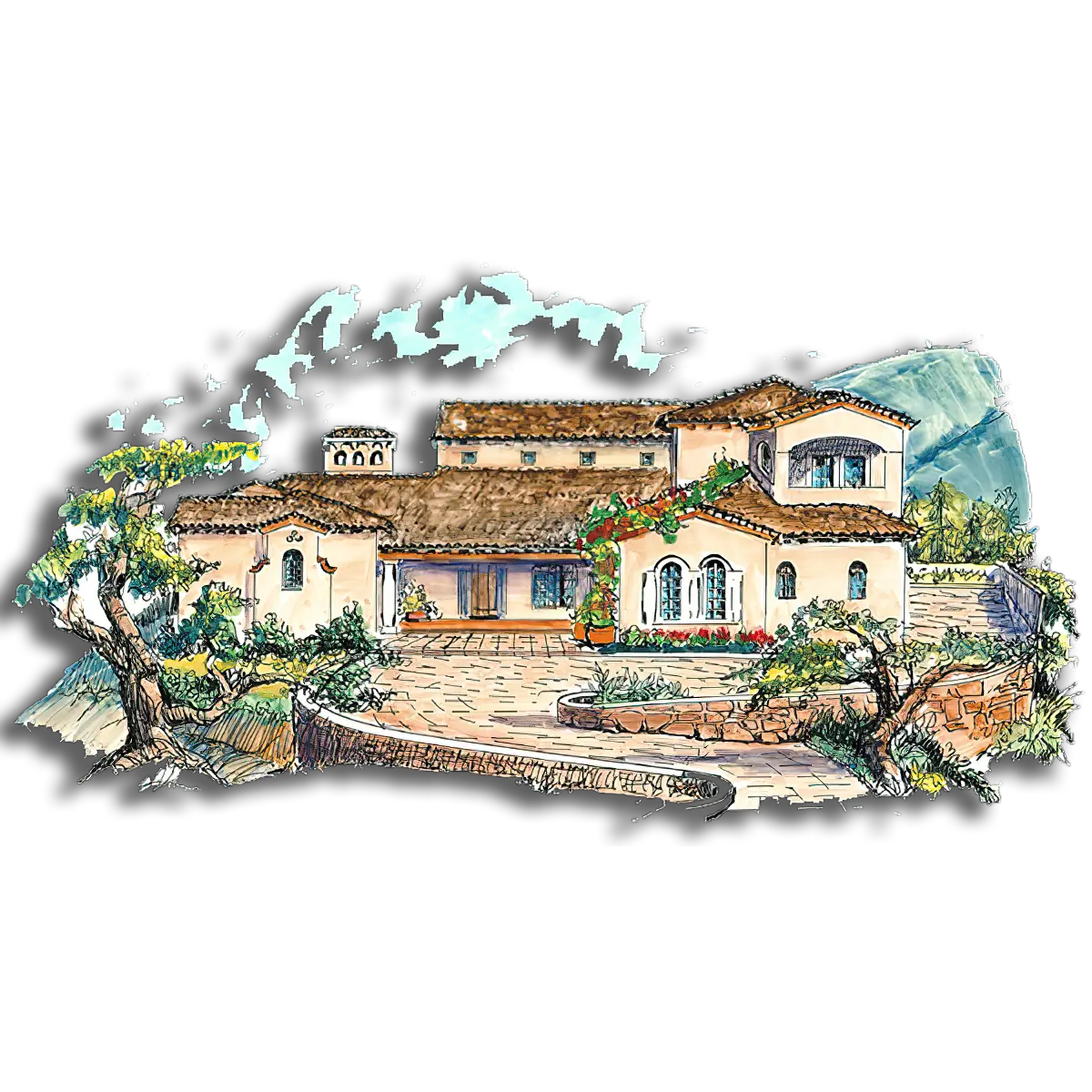 Southwest Home Designs Rendering Plan #2209A